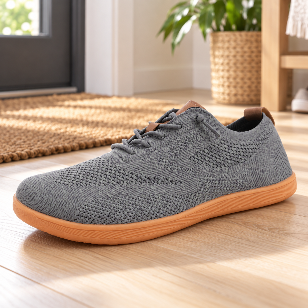 Strada Pro gray and tan shoes - lifestyle context photo | OrthoKicks