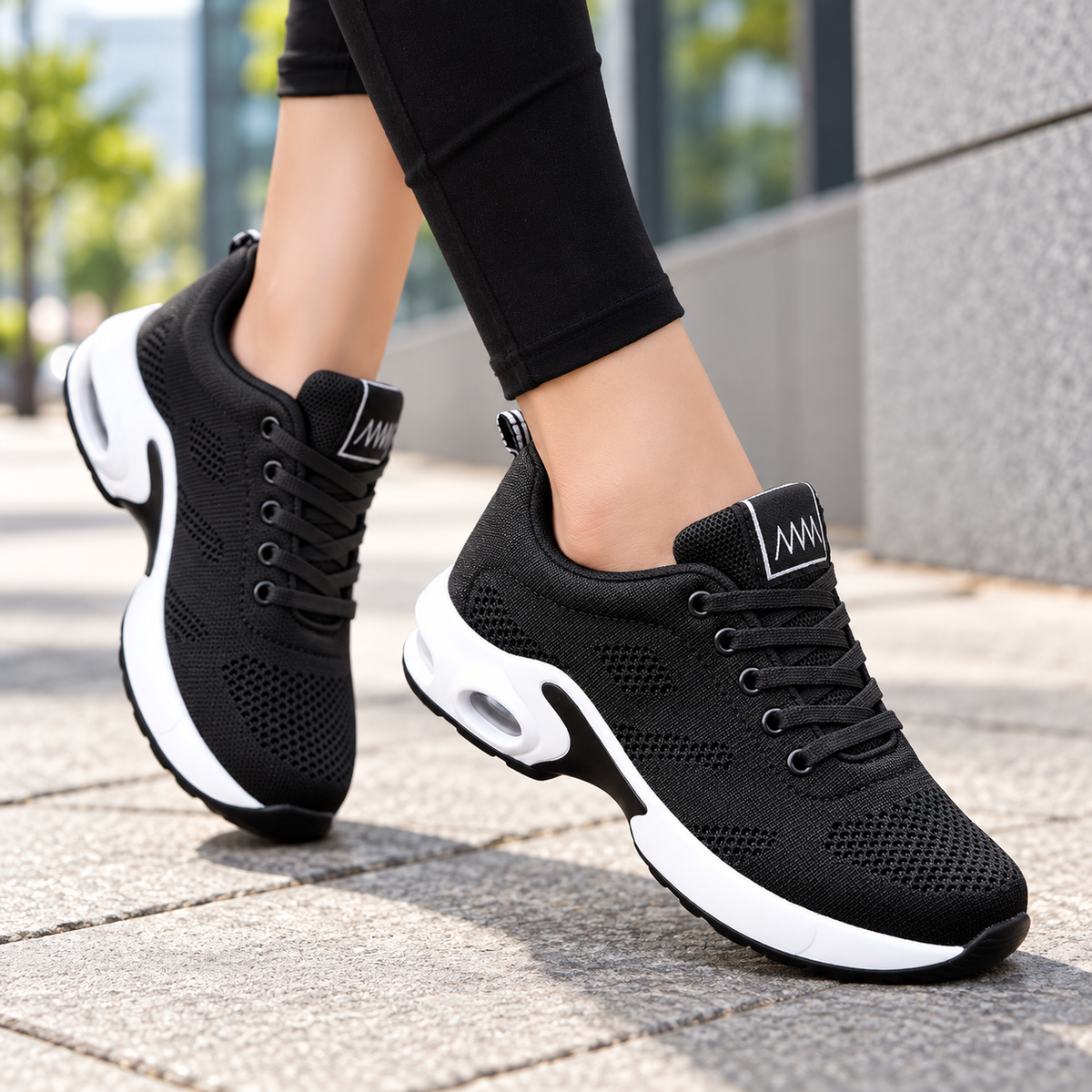 Cloudstep Pro black and white shoes - lifestyle context photo | OrthoKicks