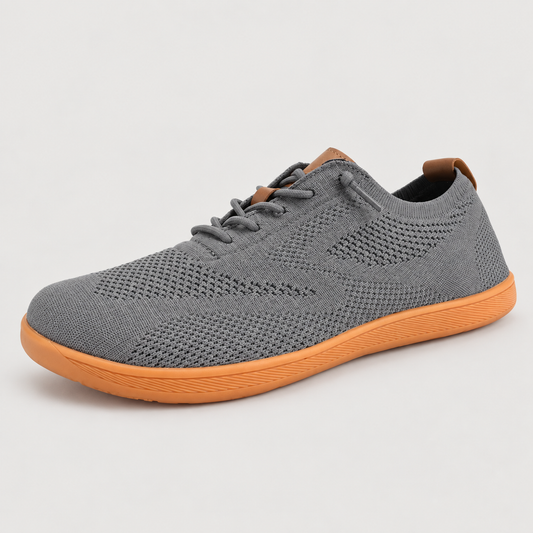 Active Pro gray and tan shoes - studio side view | OrthoKicks