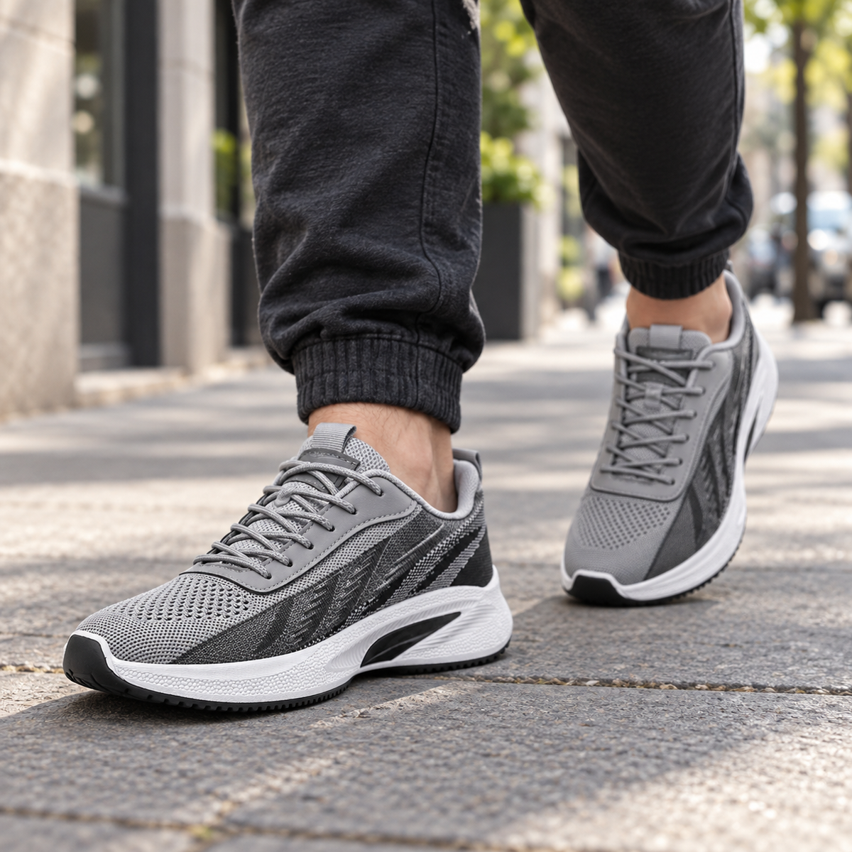 Glide Hands-Free Comfort Shoes - worn on feet, cropped below the waist | OrthoKicks