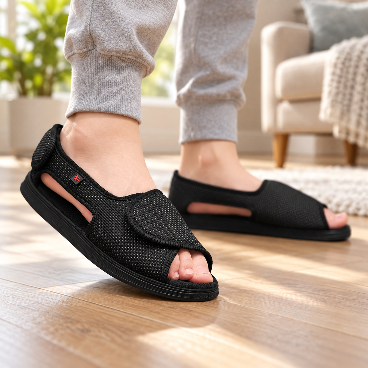 Marina Wide-Fit Comfort Sandals - lifestyle context photo | OrthoKicks